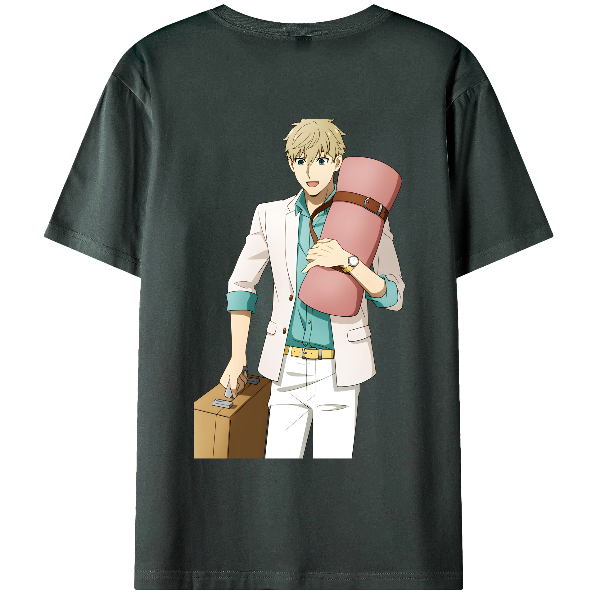 （画像用） SPY×FAMILY间谍家家酒 綿100％ メンズ半袖Tシャツ（バックプリント） 通気性